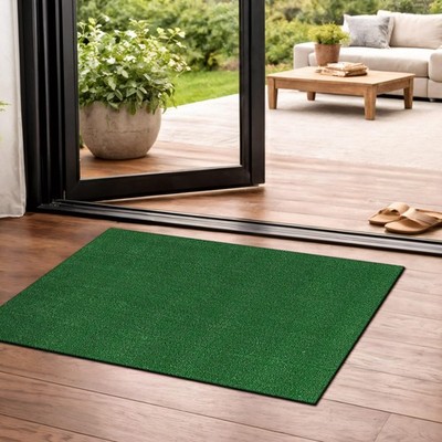 Artificial Grass Indoor Outdoor Area Rug, Lightweight Synthetic Turf with Rub...
