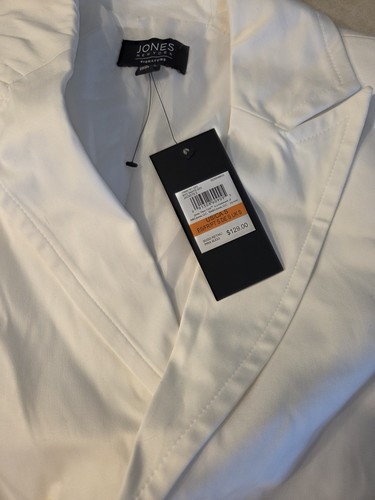 Jones New York Signature White Casual Jacket Cotton Size S - Picture 6 of 8