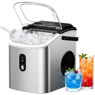 Portable Ice Maker Countertop 26.5 Lbs Per Day Handle