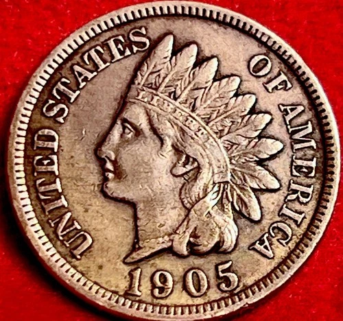1905 Indian Head Cent Penny XF Details Sharp Strike Collector Coin US JC685