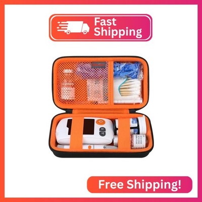 Elonbo Diabetic Supplies Travel Case, Diabetic Supply Organizer Bag, Glucose Met