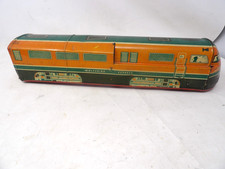 Vintage Wolverine Tin Litho Express Train Toy Wood Wheels 17"