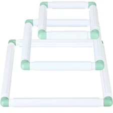 Janinka Embroidery Hoop 3 Pcs Cross Stitch Hoops and Frames White Rectangular