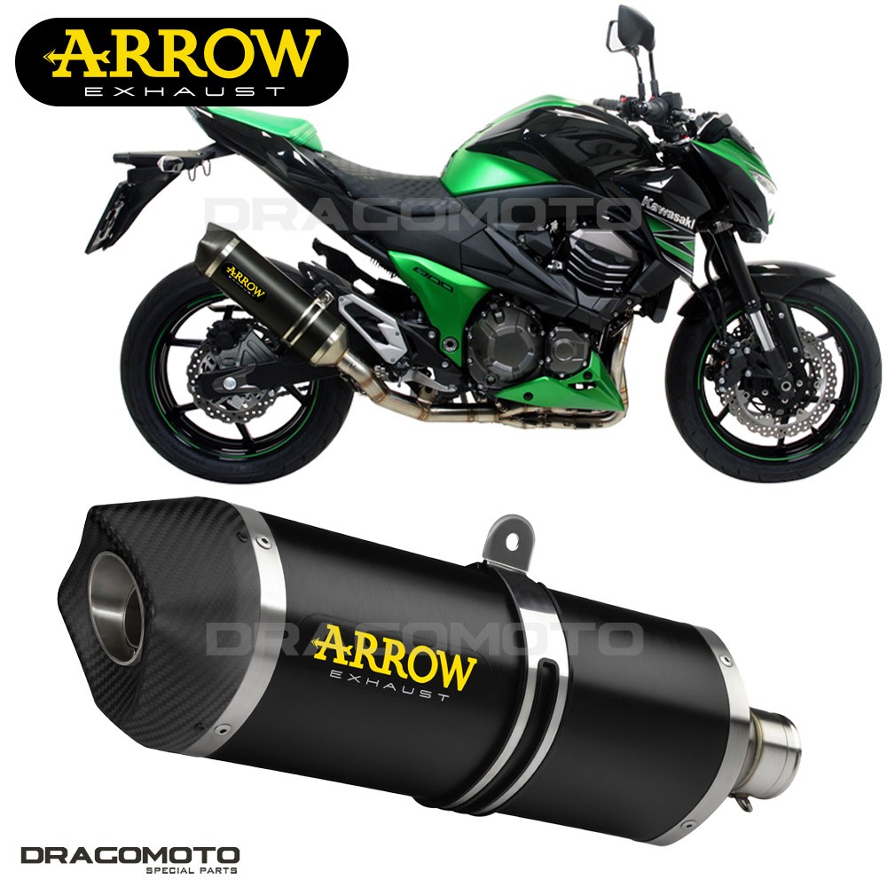 Silencieux moto ARROW Race-Tech alu noir Kawasaki Z 800 E 2013 2014