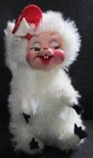 Vintage Unusual Rushton Rubber Face Albino Valentine Skunk