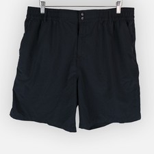 Burlebo Men's Black Shorts Size 2XL Elastic Waist Performance Casual