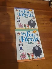 My Fun With Words Dictionary Books 1 & 2 James Ertel 2001 Hardcover Set Vtg