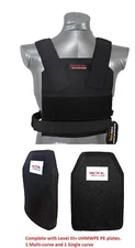 Tactical Scorpion Level III+ PE Body Armor Plates + Bobcat Concealable Carrier