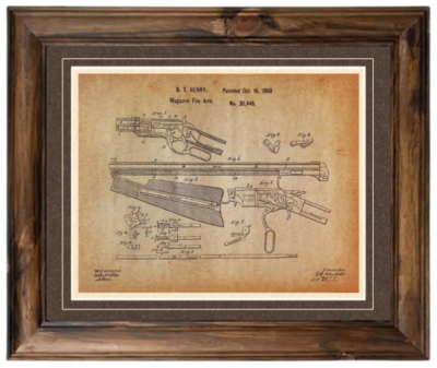 Vintage Firearm Patent Reproduction: Henry Rifle 1860: Custom