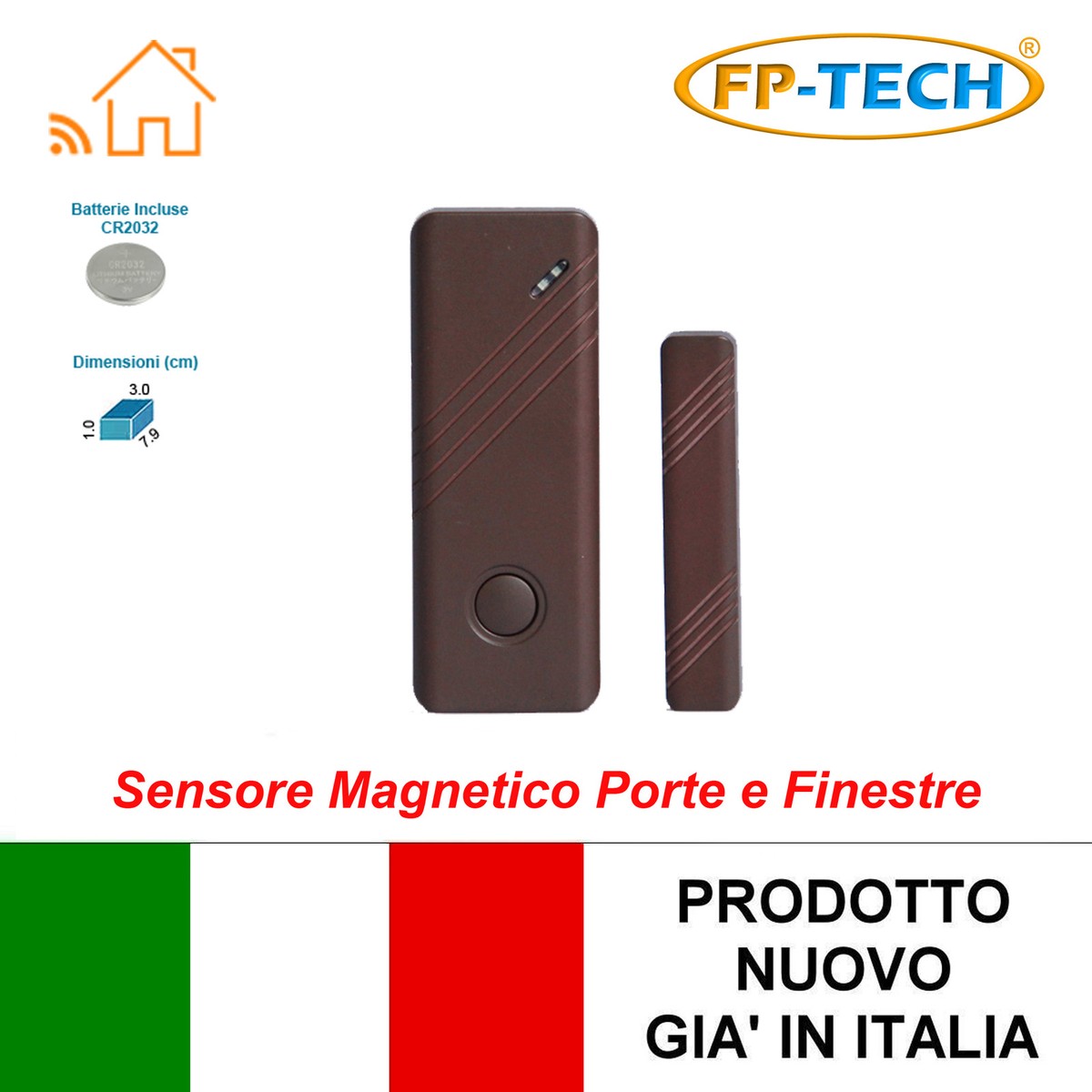Mira Telescopica Sensore Porte E Finestre Per Sistema Di Allarme Wireless Con Frequenza A 433 Mhz Colore Marrone Escaner Negativos