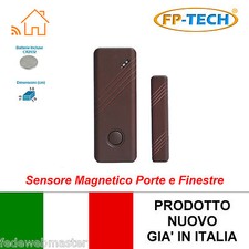 SENSORE MAGNETICO MARRONE PORTE E FINESTRE WIRELESS PER ANTIFURTO CASA WIFI