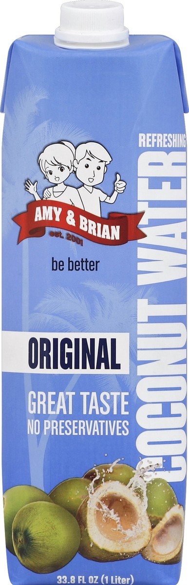 Amy Brian Water Coconut Natural Tetra Pack oz (Pack of