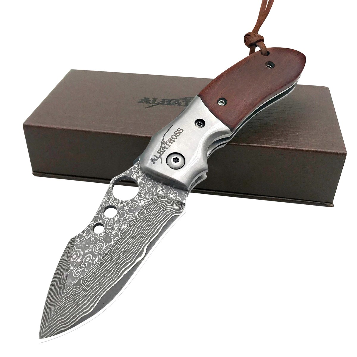 ALBATROSS HGDK007 Damascus steel Folding Pocket Knife Cote D