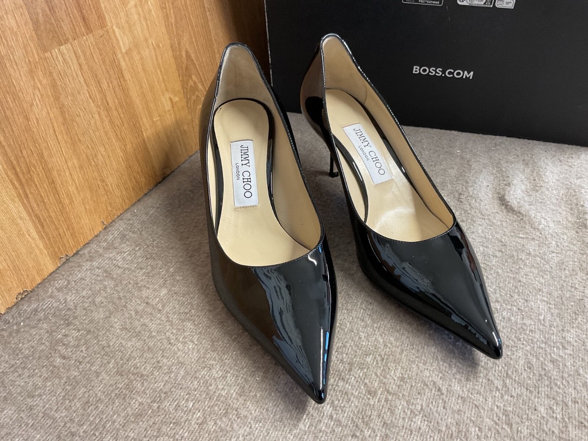 Pointy Toe Jimmy Choo Court Shoes JImmy Choo Black Patent Leather - Main Image
