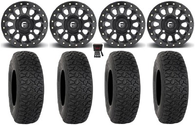 Fuel Vector Beadlock 15'' Wheels Black 33'' DX440 Tires Can-Am Renegade Outlander