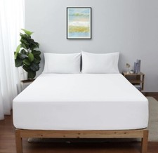 Best King Size Fitted Sheet Only White 100 Egyptian Cotton 600 Thread Count New