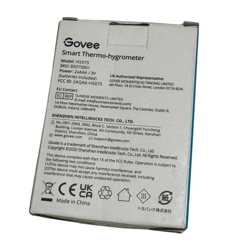 Govee Smart Indoor Hygrometer Thermometer 2PK  H5075 New - Picture 3 of 3