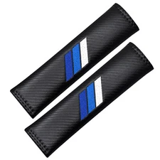 2X For Toyota Accessories Blue Embroidered Safety Seat Belt Shoulder Pad Covers