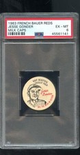 1963 French Bauer Reds Cincinnati Milk Caps Jesse Gonder PSA 6 Graded Card MLB
