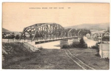 1941 PC: Panoramic View of International Bridge – Fort Kent, Maine