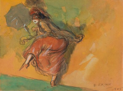 Everett Shinn : Girl Dancing : 1905 : Archival Quality Art Print