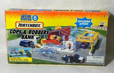 Rare 1996 Matchbox | Cops &amp; Robbers Bank Playset | 50715-4 | Open Box | 3+