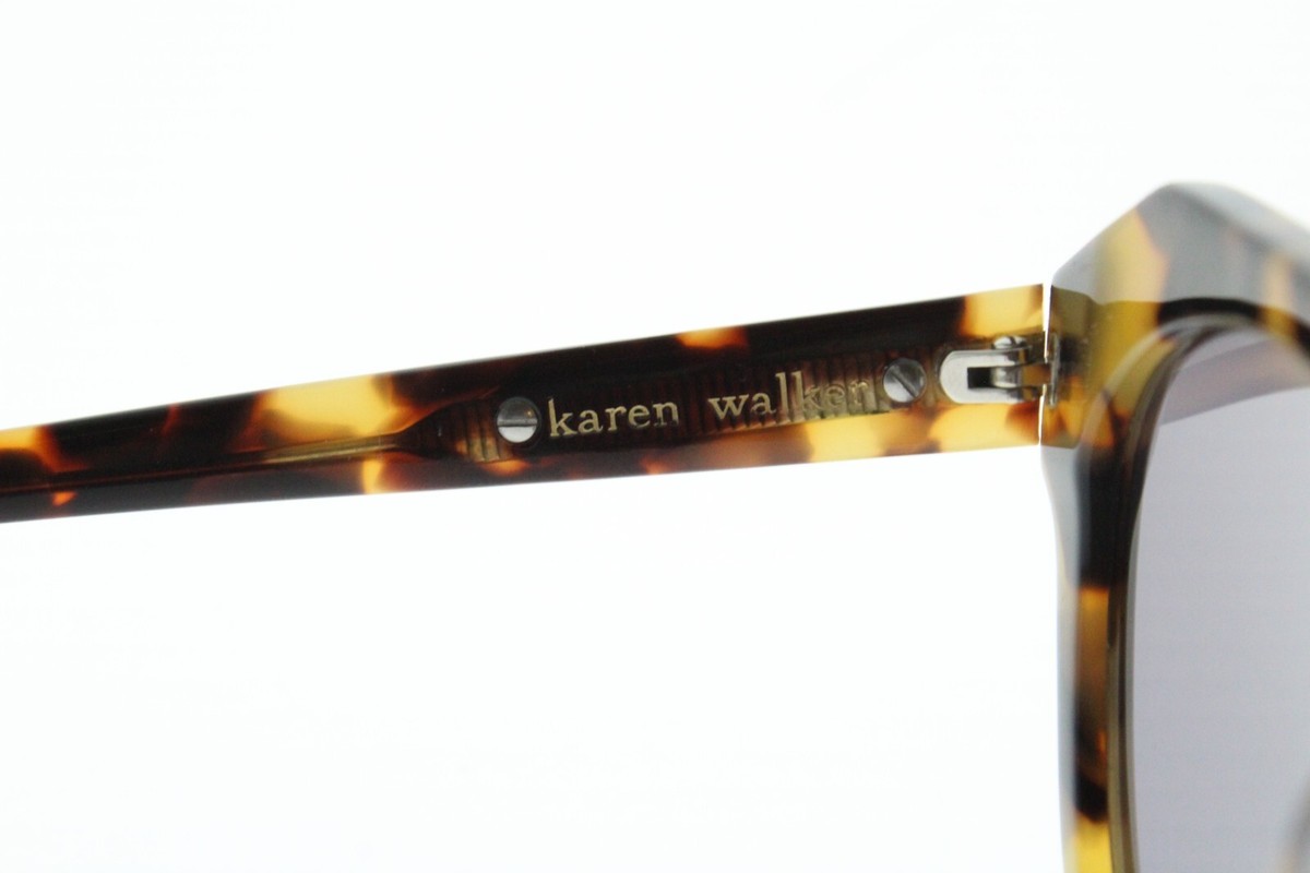 Karen Walker Sunglasses Number One Crazy Tortoise 1001808 Tinted UV Protection Karen Walker Tortoise Sunglasses Number One 1001808 Cat Eye  main image 2