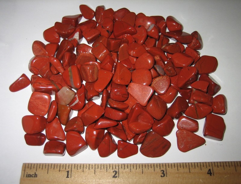 125 TUMBLED POLISHED SMALL NATURAL 0.2"- 0.5" RED JASPER STONES 148grams *5 (GG)