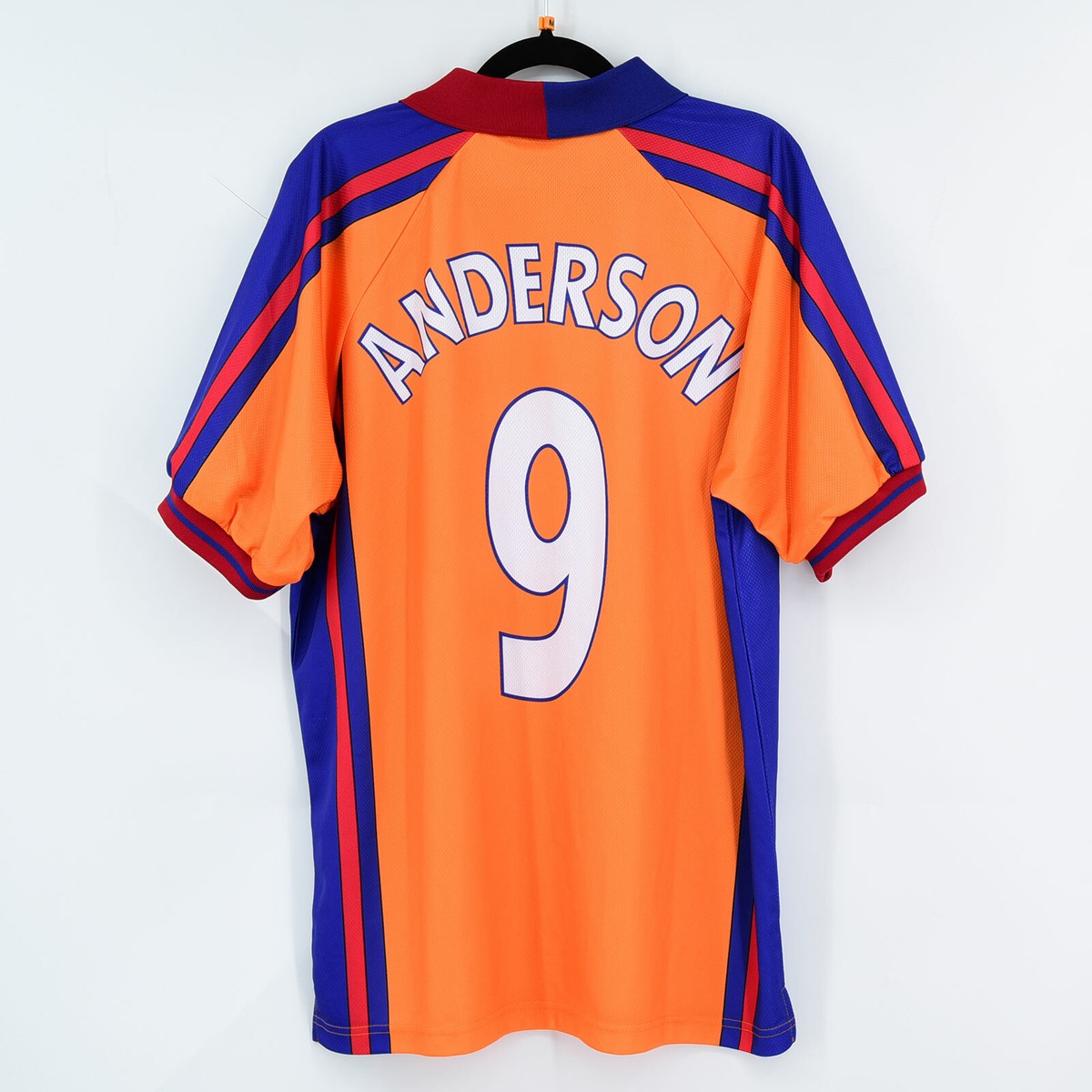 97-98 kappa バルセロナ 2nd ユニフォーム 1997-98 Barcelona Away Shirt #9 ANDERSON Champions League