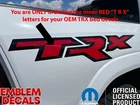 Ram 1500 TRX Bed Decal Inner Letter Inserts Overlay 2021 2022 2023 2024