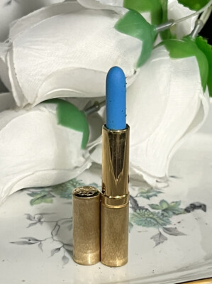 VINTAGE MAX FACTOR  HI FI EYE SHADOW STICK GOLD TUBE AZURE BLUE CREME NEW