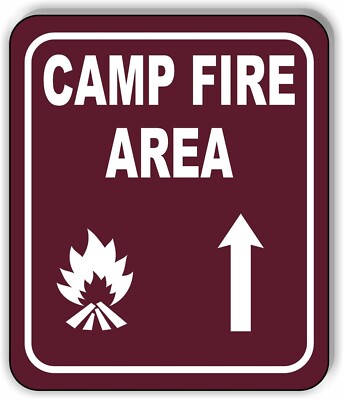 CAMPFIRE AREA DIRECTIONAL ARROW TRAIL 8 Variations Metal Aluminum composite sign