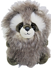 Aurora Luxe Boutique Mika 10" Soft Furry Raccoon Plush Stuffed Animal