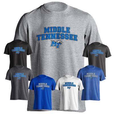 Middle Tennessee State University MTSU Arched Text & Mascot Short Sleeve T-Shirt