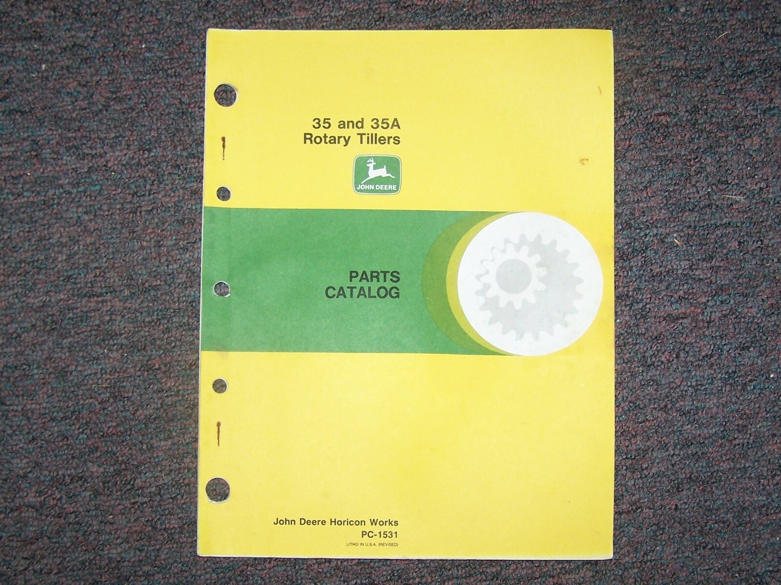 John Deere Used 35 & 35A Rotary Tiller Parts Catalog PC1531 B4 eBay