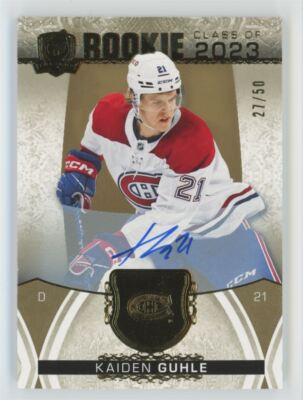 2023-24 UD The Cup Rookie Class Autograph Kaiden Guhle RC Auto 27/50 Montreal