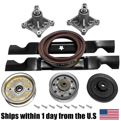 Lawn Mower Deck Kit Spindles Belt Blades Pulleys Fits Husqvarna 46" RZ4623 4621 eBay