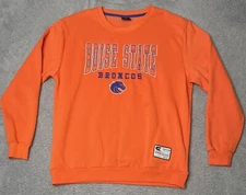 Colosseum Athletics Boise State Broncos NCAA Orange Pull Over Crew Neck Mens XL