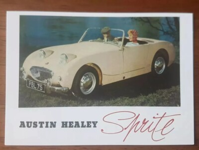 Nr. 65 Austin Healey Frogeye Sprite c1962 Postkarte Vintage Ad Gallery VA79PC