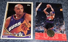CHARLES BARKLEY CARDS : TOPPS # 373 + UPPER DECK # 171 HOLOFOIL Phoenix Suns NBA