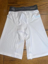 Shock Doctor Sport White Compression Shorts - Youth 22” - No Cup - New