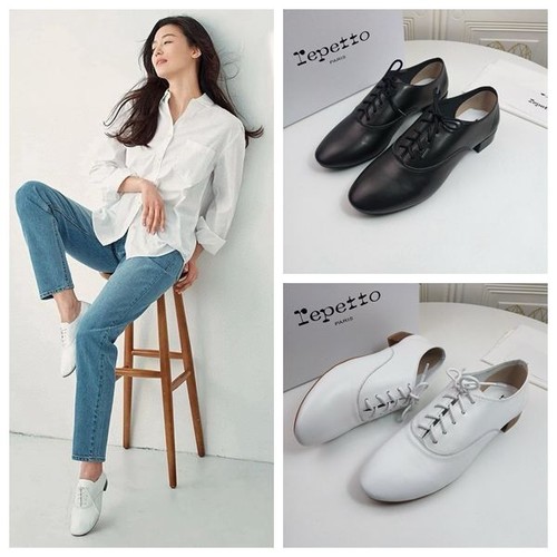 Repetto ZIzi The Iconic Oxford Shoes in Black and White for Women