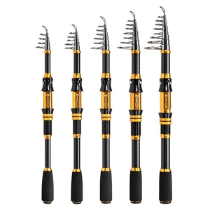 Spinning Fishing Rod Telescopic Carbon Fiber Casting Rod High Sensitive Fast Rod