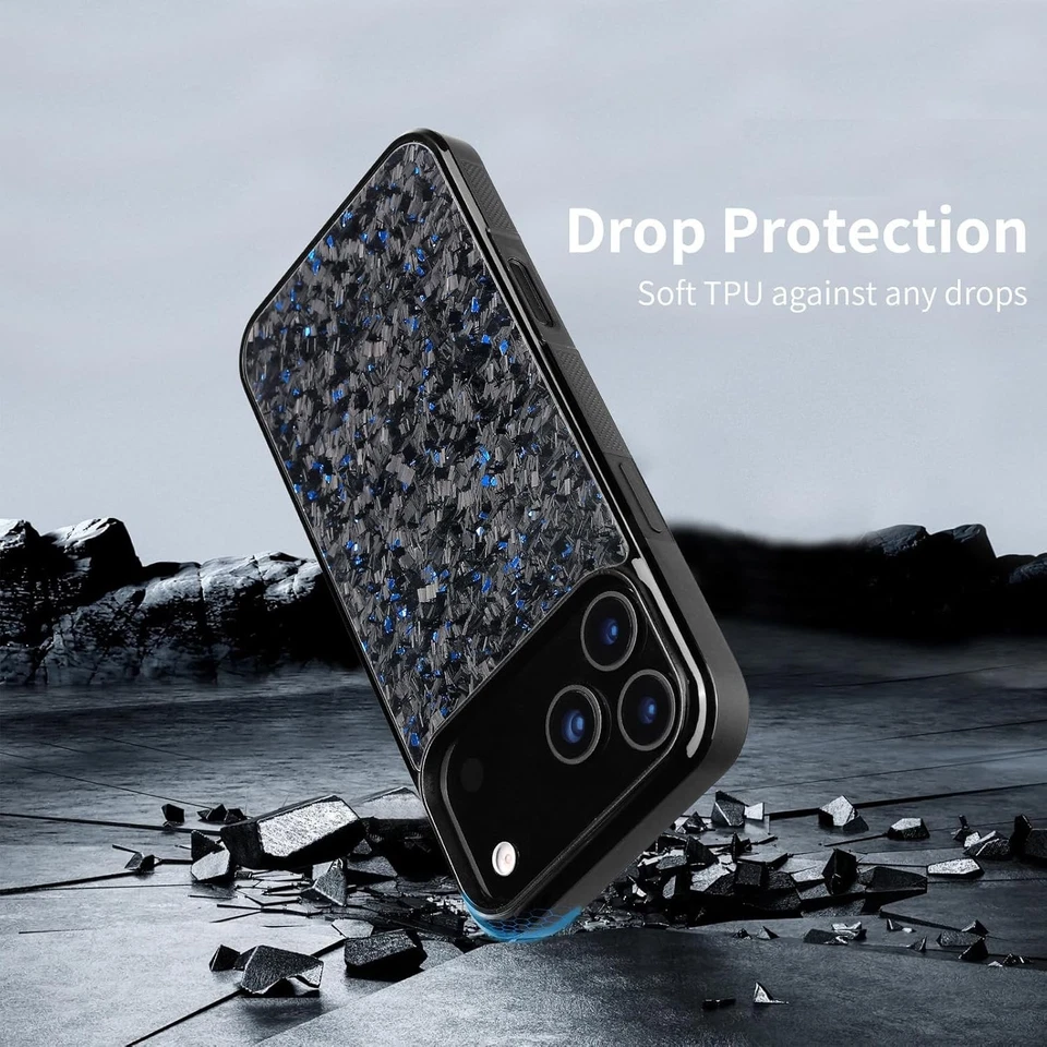 For iPhone 17 Pro Max Ultra-Slim Forged Carbon Fiber Magnetic Case Cover - Image 4 of 4
