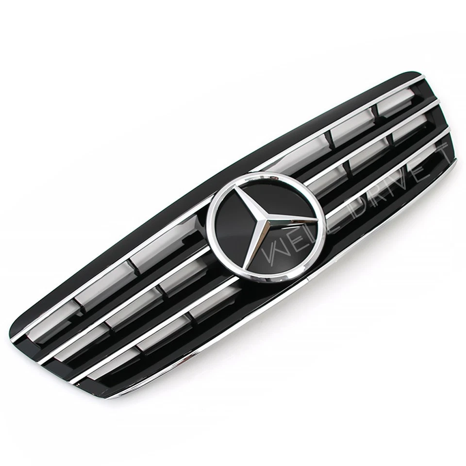 Chrome Front Grille W/Star For Mercedes Benz W203 01-07 C200 C230 C240 C280 C320 - Image 3 of 4