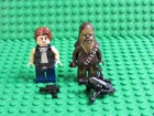 Lot 2 LEGO Star Wars Han Solo and Chewbacca Minifigs 75159 75295 75205 75290 C84