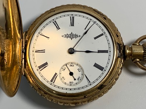 Antike 1895 ILLINOIS GRADE 140 MODEL 1 7j 6s HUNTER Taschenuhr (BESCHREIBUNG LESEN) - Bild 2 von 14