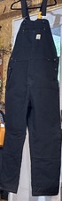 CARHARTT Men s XL Regular Black Quilt Lined Duck Bib Overalls OR4031 New W Tags