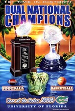 University of Florida NCAA Basketball Football Metal Sign 12x8in