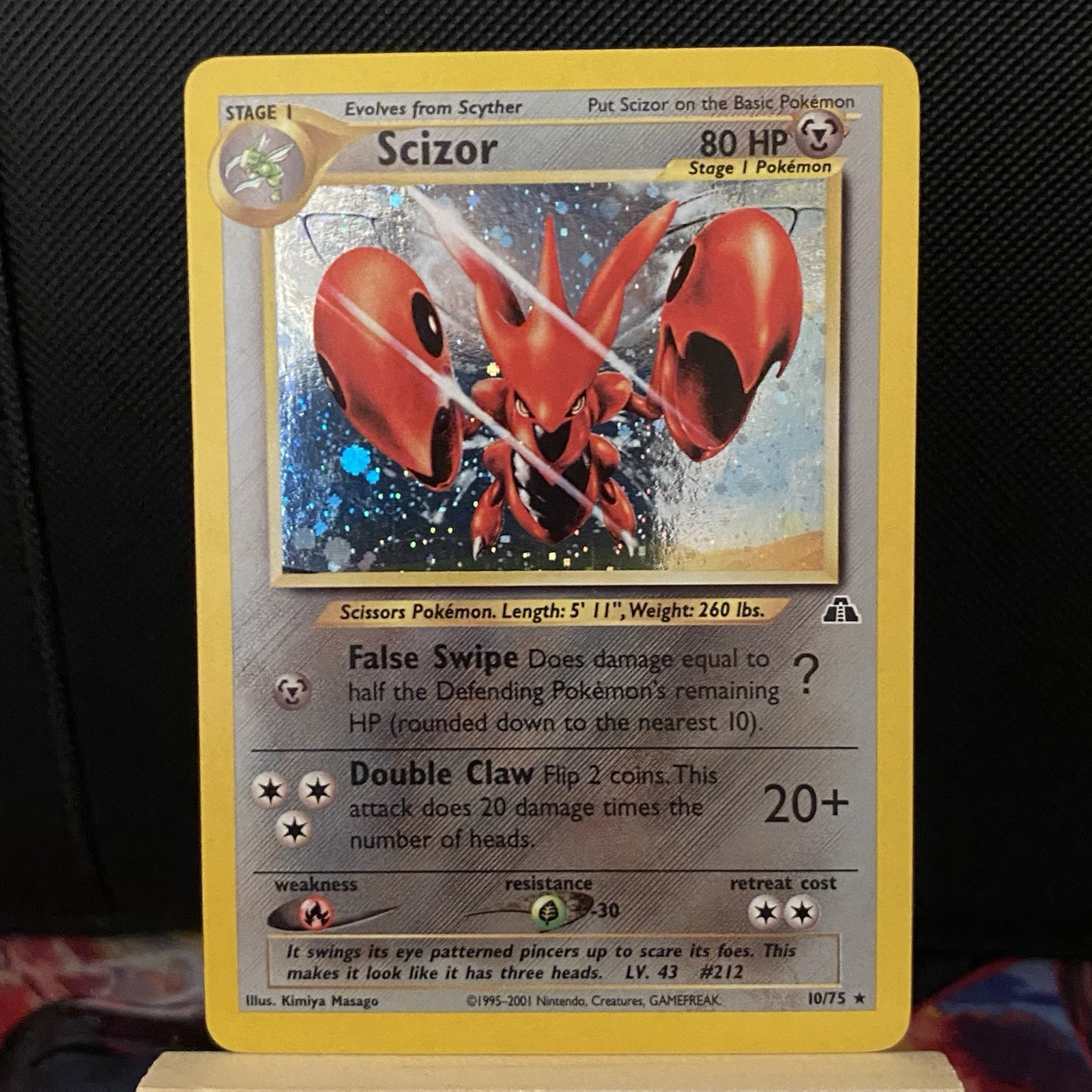 Pokemon TCG Scizor 10/75 Neo Discovery 2001 Holo Rare WOTC - NM